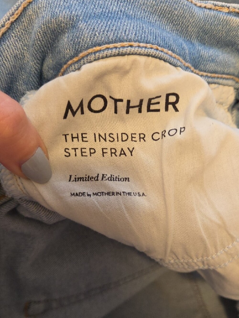 Mother Insider Crop Step Fray In Limited Edition 27 - Picture 2 of 7